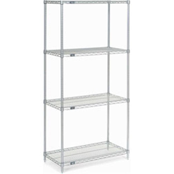 Designed To Furnish Nexel Chrome Wire Shelving - Chrome - 36 x 18 x 74 in. DE3494339 - main